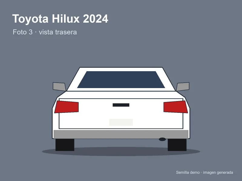 Toyota Hilux 2024 blanco, vista trasera