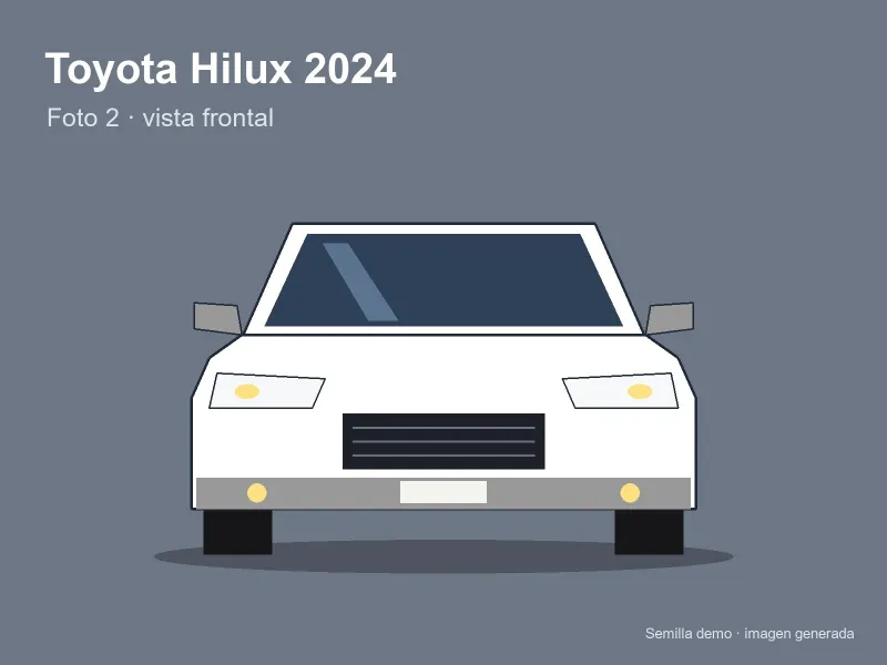 Toyota Hilux 2024 blanco, vista frontal