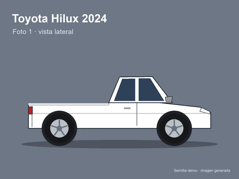 Toyota Hilux 2024 blanco, vista lateral
