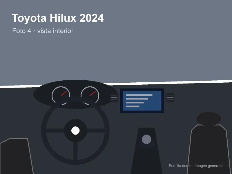 Toyota Hilux 2024 blanco, vista interior