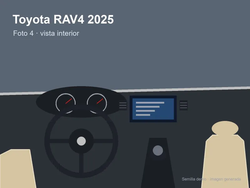 Toyota RAV4 2025 plata, vista interior