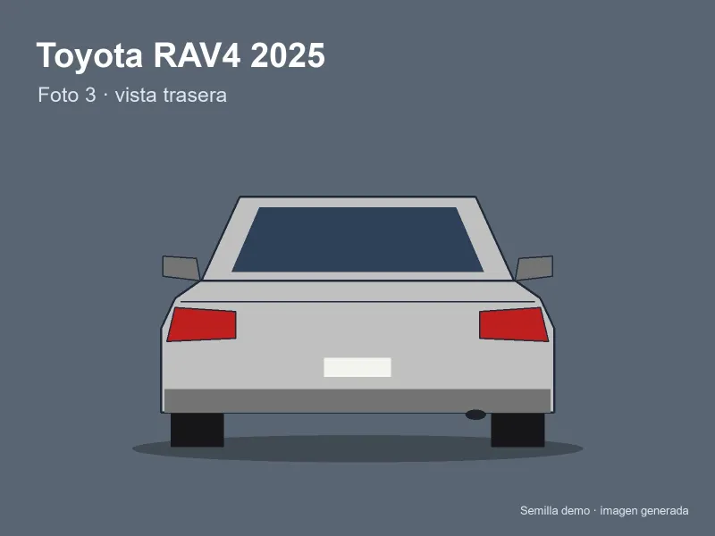 Toyota RAV4 2025 plata, vista trasera