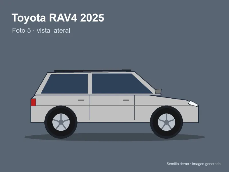 Toyota RAV4 2025 plata, vista lateral