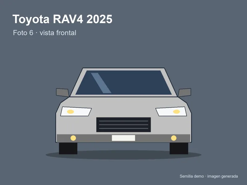 Toyota RAV4 2025 plata, vista frontal